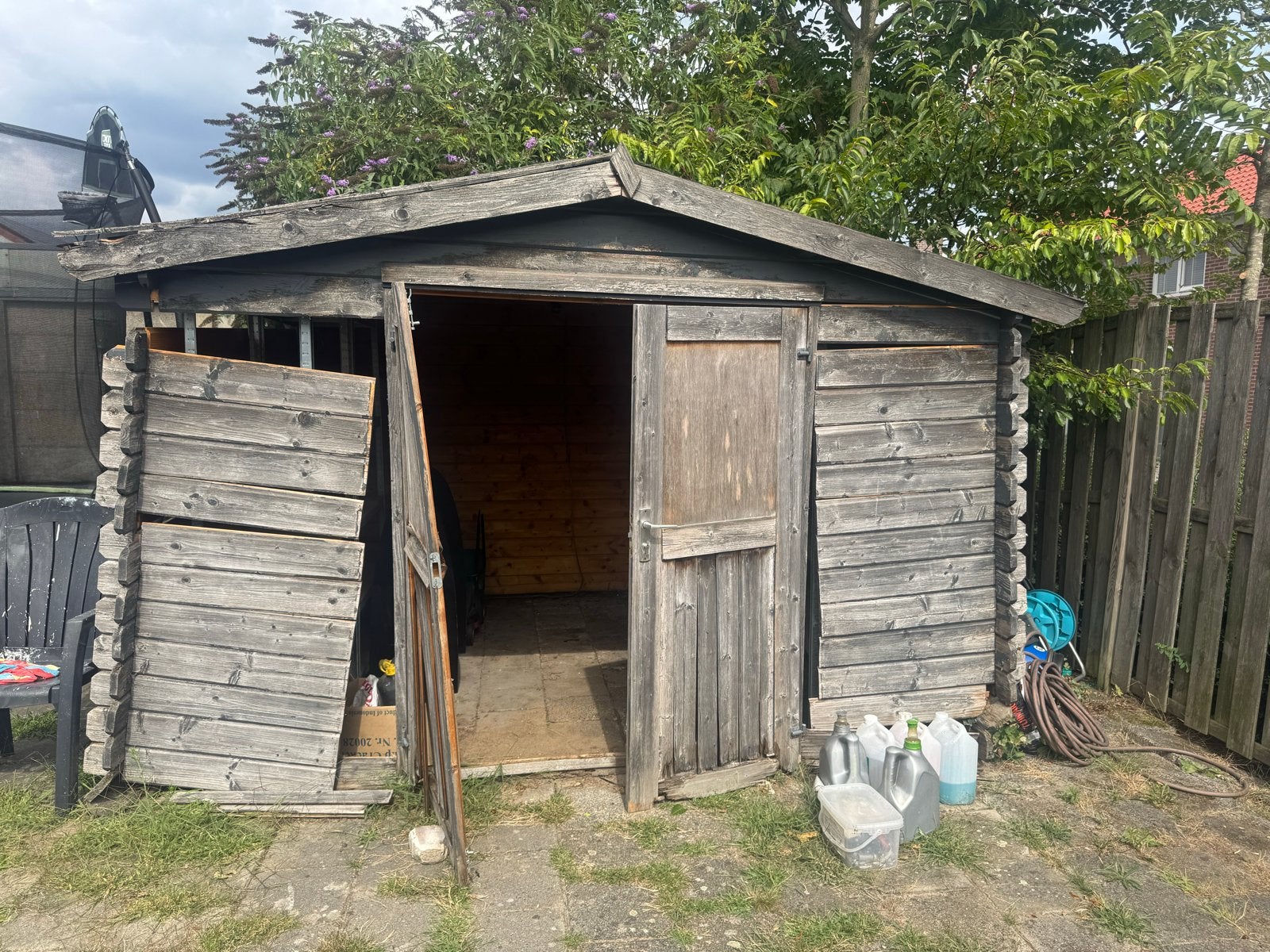 Houten Tuinhuis gratis op te halen zelf demonteren, Tuin en Terras, Tuinhuizen, Ophalen, Tuinhuis, 250 tot 500 cm, Zonder ramen