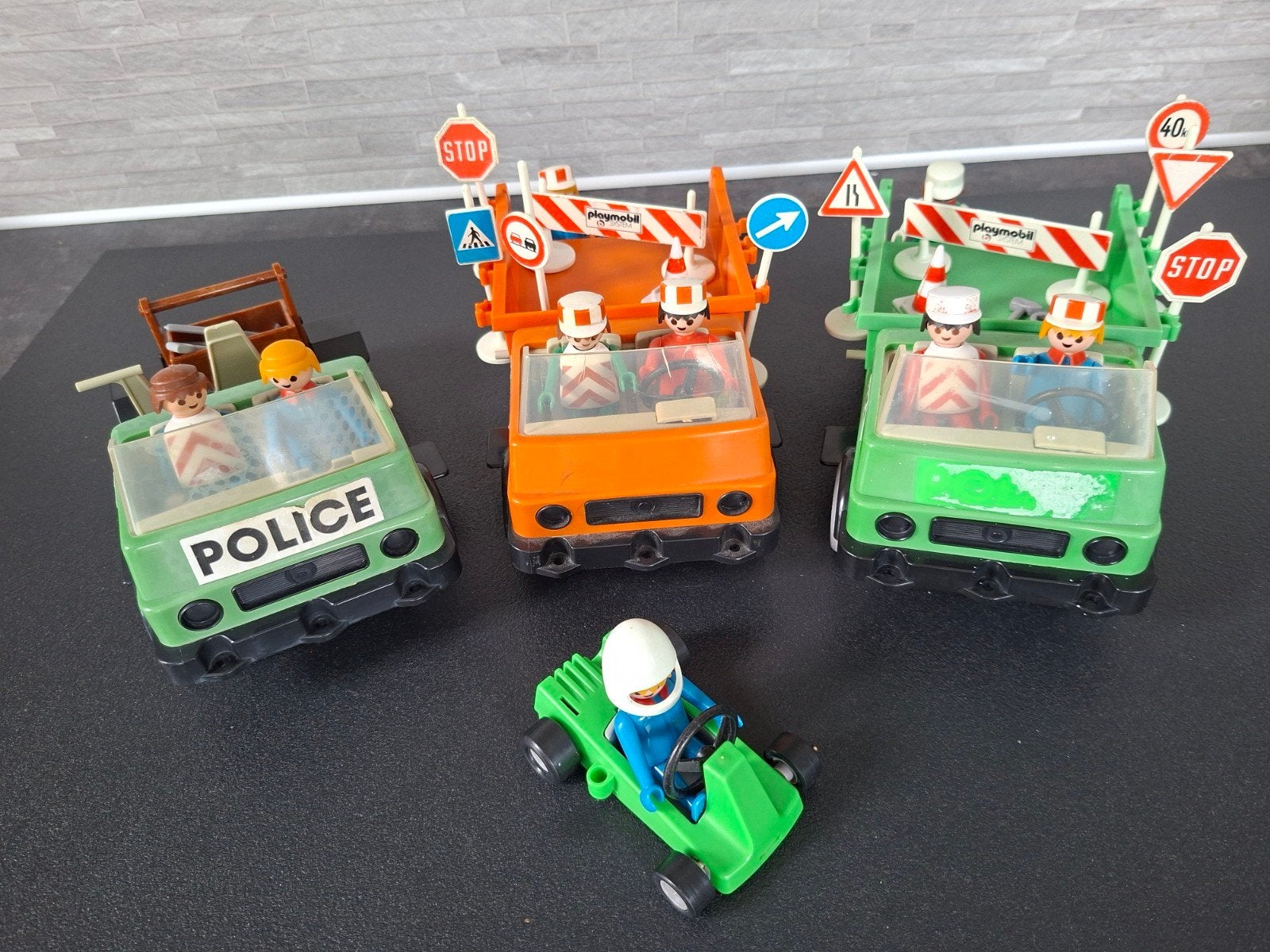 Playmobiel Geobra jaren '70 4 x voertuig popjes accessoires, Ophalen of Verzenden, Gebruikt, Voertuig