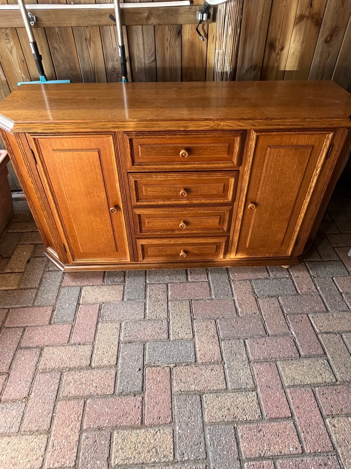 Antieke hard eiken dressoir kast in zeer nette staat, Ophalen