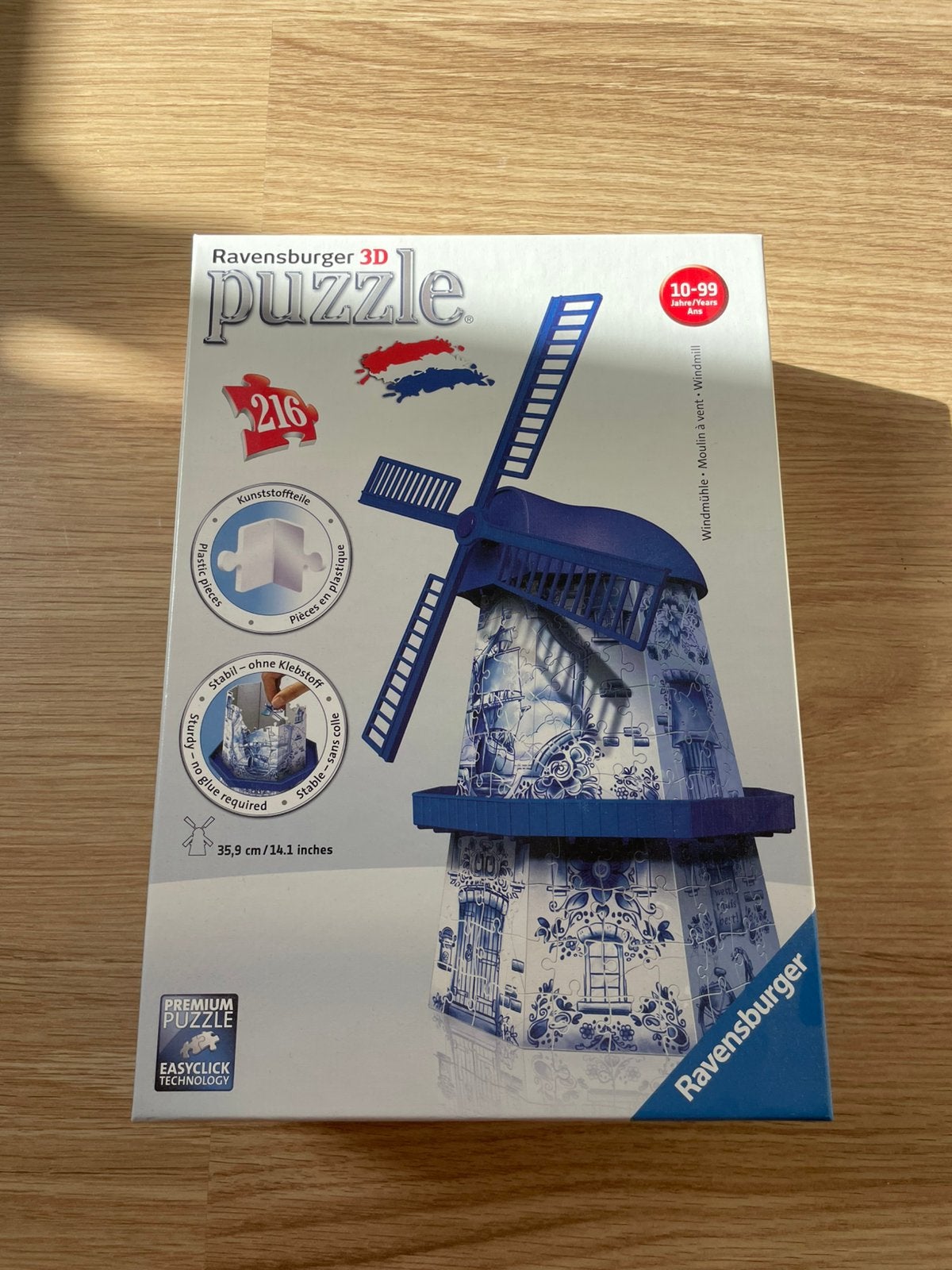 Ravensburger 3D puzzel molen, Ophalen of Verzenden, Minder dan 500 stukjes, Gebruikt, Rubik's of 3D-puzzel