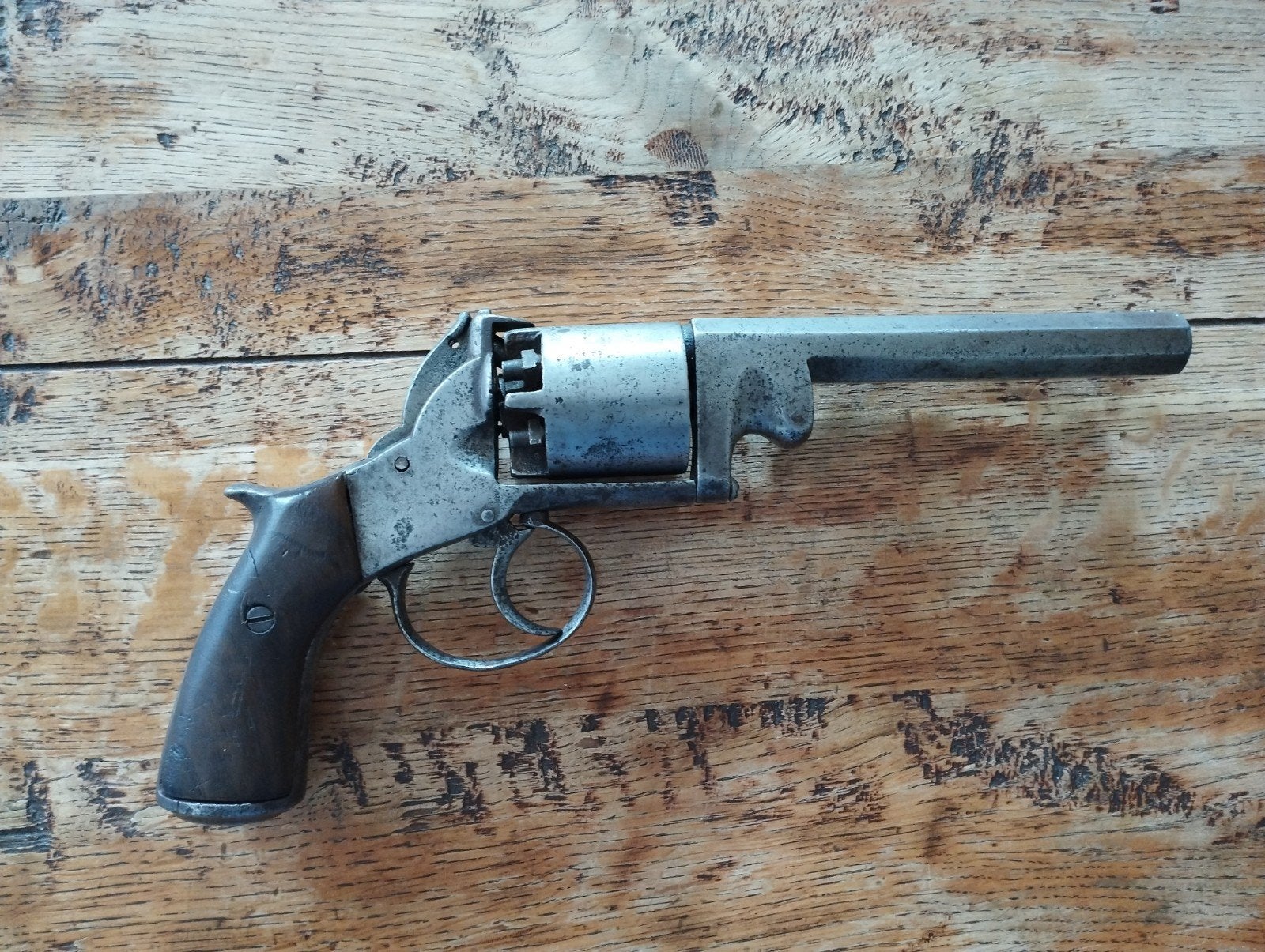 antieke percussie revolver, Antiek en Kunst, Ophalen of Verzenden