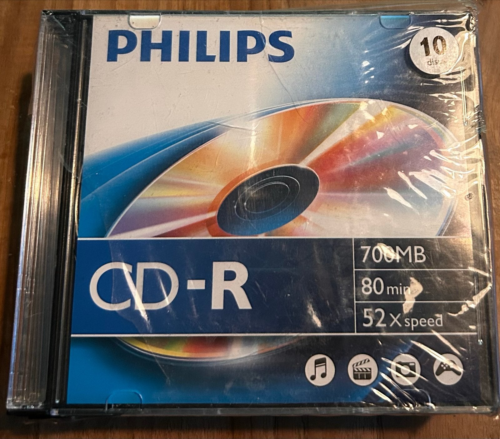 10x Philips CD-R 700MB 80 min 52x – Nieuw in folie, Ophalen, Nieuw, Cd, Op spindel