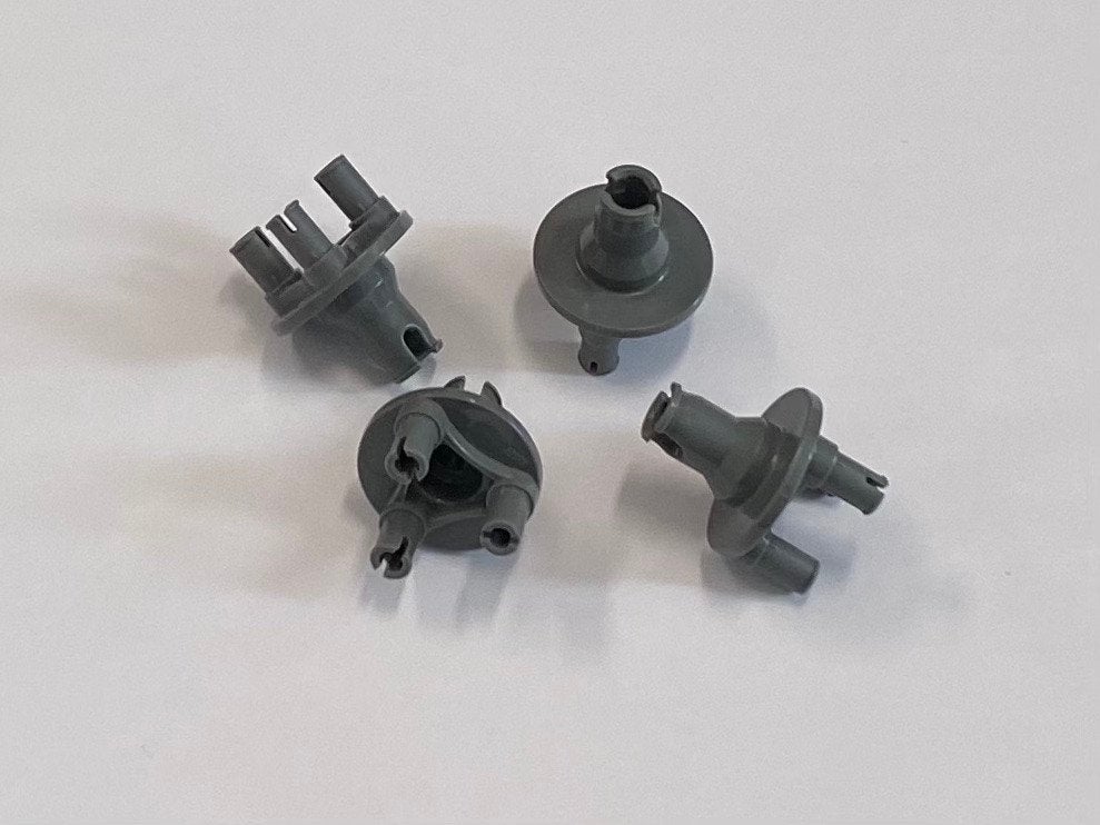 Partij 4x nieuwe donker grijze Lego Steering Wheel Hub 3 pin