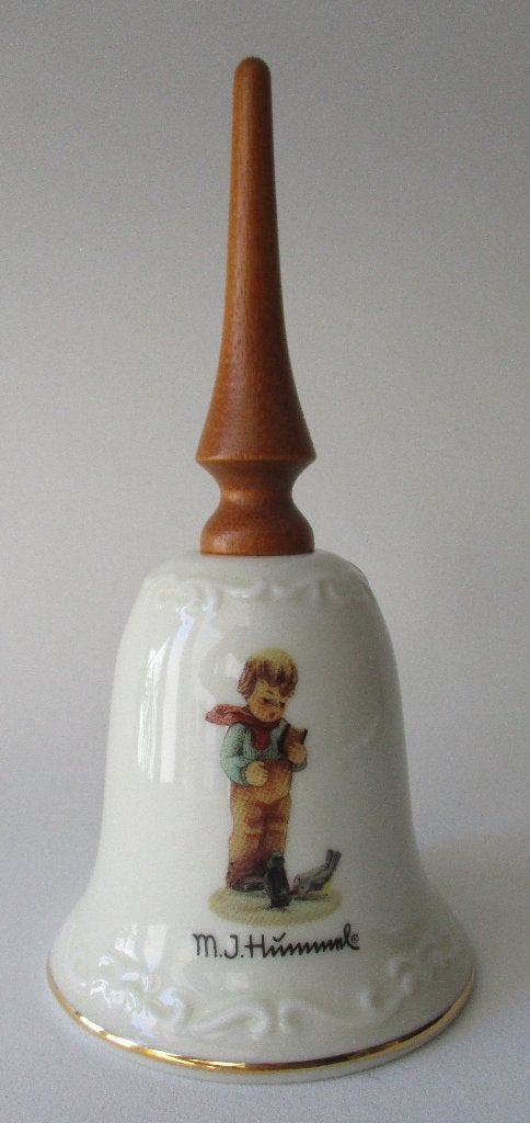 M I Hummel:00-Tafel Bel- 1975 -‘Bird Watcher’-14½cm. -1975, Verzenden, Zo goed als nieuw