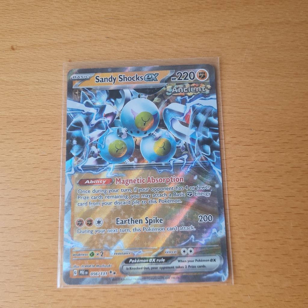 Pokémon Sandy Shocks ex Ancient 056/131 Full Art, Hobby en Vrije tijd, Ophalen of Verzenden, Nieuw, Losse kaart, Foil