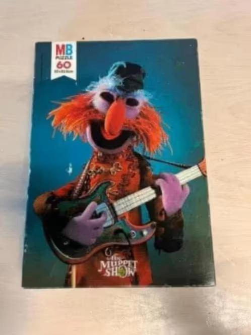 Vintage! The Muppet Show puzzel jaren 70 compleet € 4,99, Ophalen of Verzenden, Minder dan 500 stukjes, Gebruikt, Legpuzzel