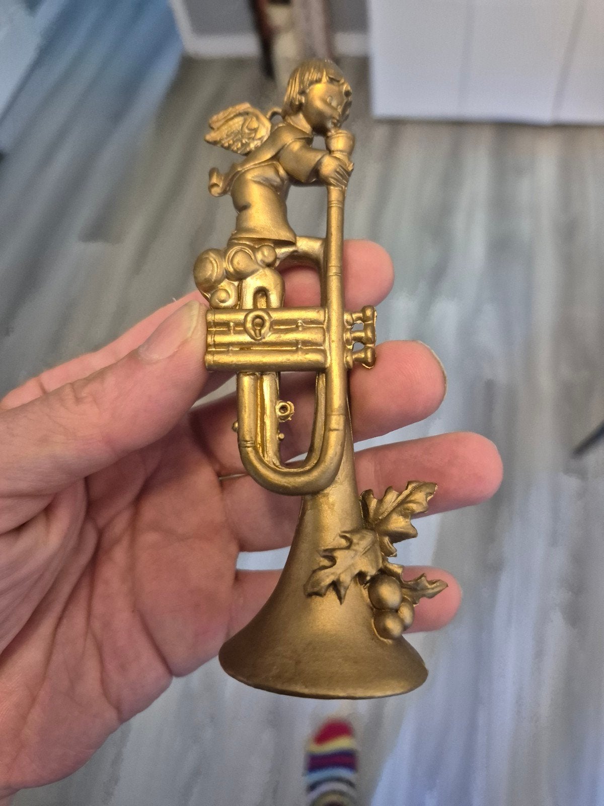 Vintage engel met trompet decoratie, Ophalen of Verzenden