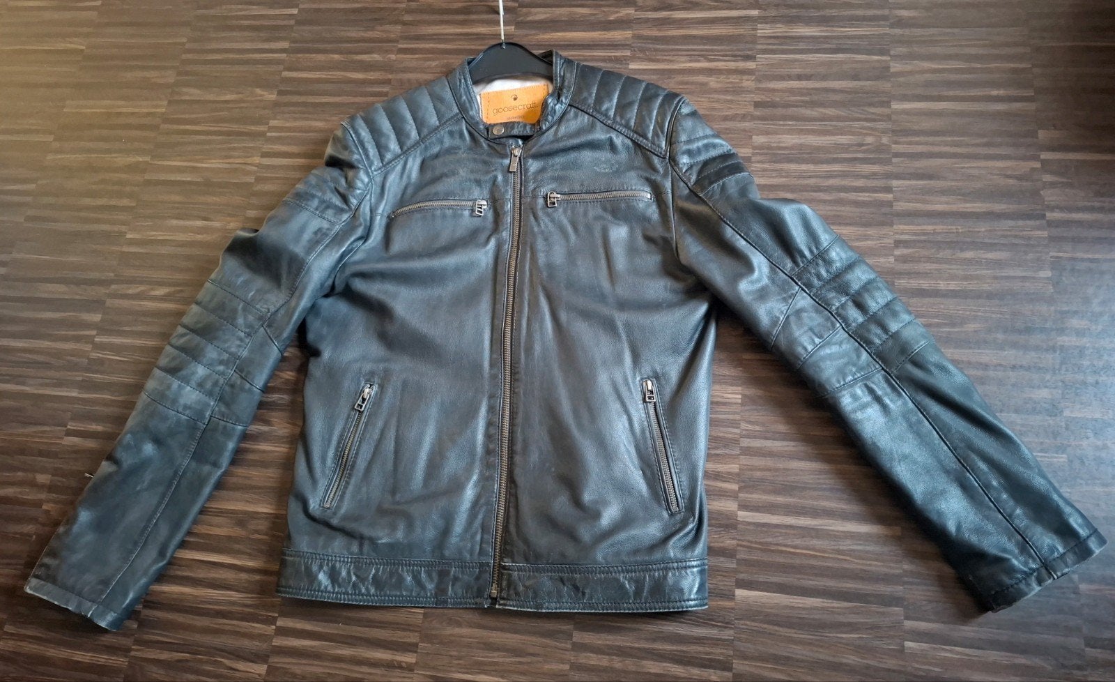 Goosecraft leren heren jas donkerbruin maat XL, Ophalen of Verzenden, Gedragen