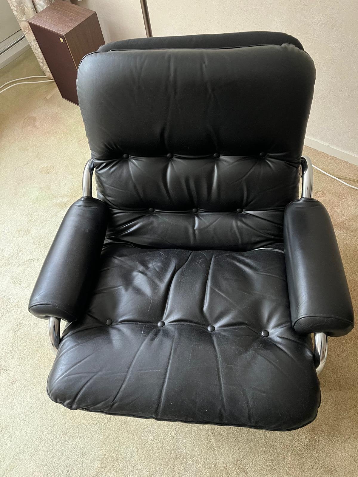 Vintage IKEA 'Borkum' Lounge Chair (1978) – Johan Bertil Häg, Huis en Inrichting, Fauteuils, Ophalen, Gebruikt, Design, 75 tot 100 cm