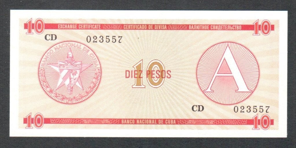 Bankbiljet - Cuba 10 Pesos A 1985 - UNC, Ophalen of Verzenden, Midden-Amerika, Los biljet