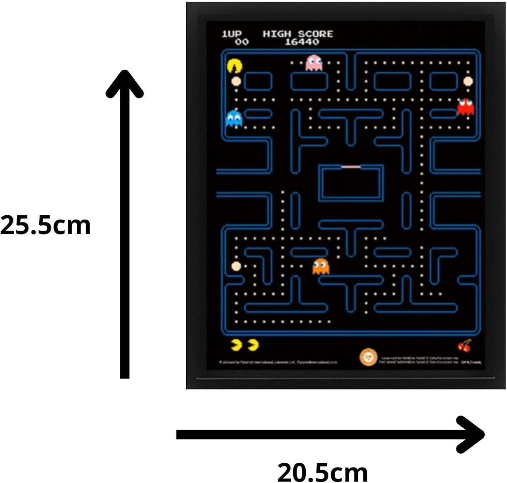 Partij Ingelijste 3D-wanddecoratie van Pacman, NHP International, Nieuw, Ophalen of Verzenden, Info@nhp-international.com