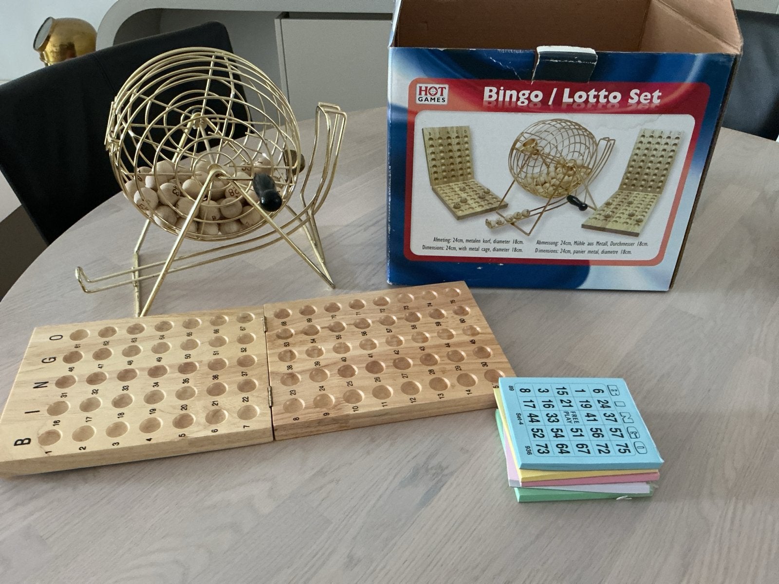 Bingo / Lotto Set - Compleet Gezelschapsspel, Drie of vier spelers, Ophalen of Verzenden, Zo goed als nieuw