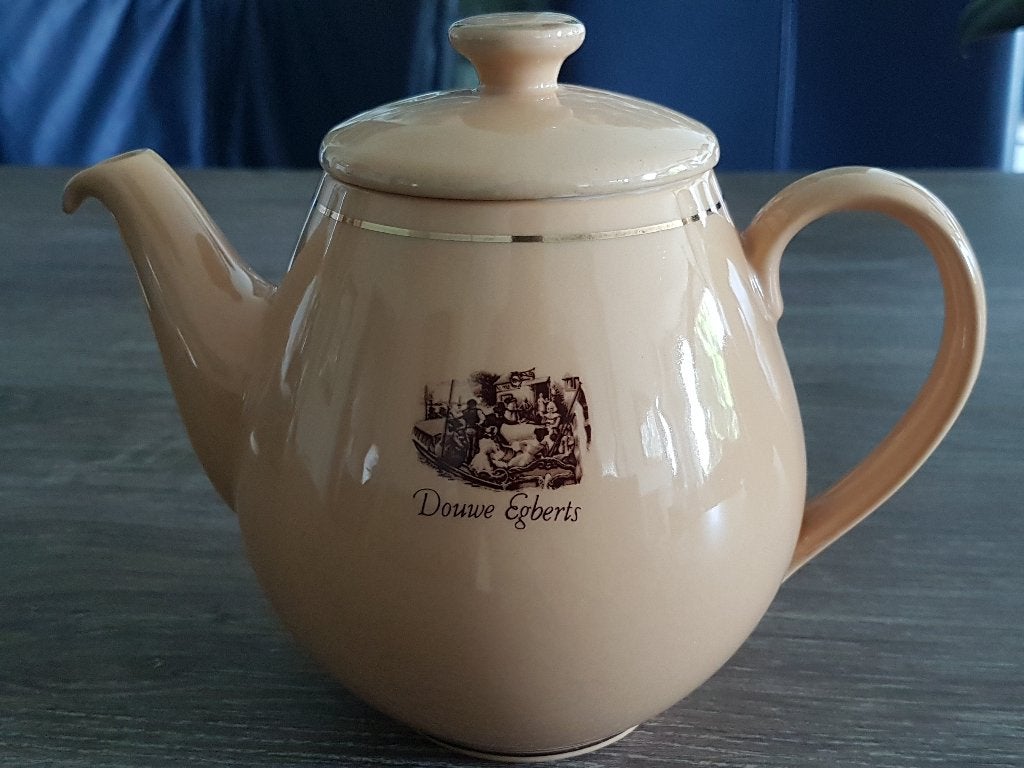 Douwe Egberts theepot, Huis en Inrichting, Keuken | Servies, Ophalen, Keramiek, Overige typen, Zo goed als nieuw