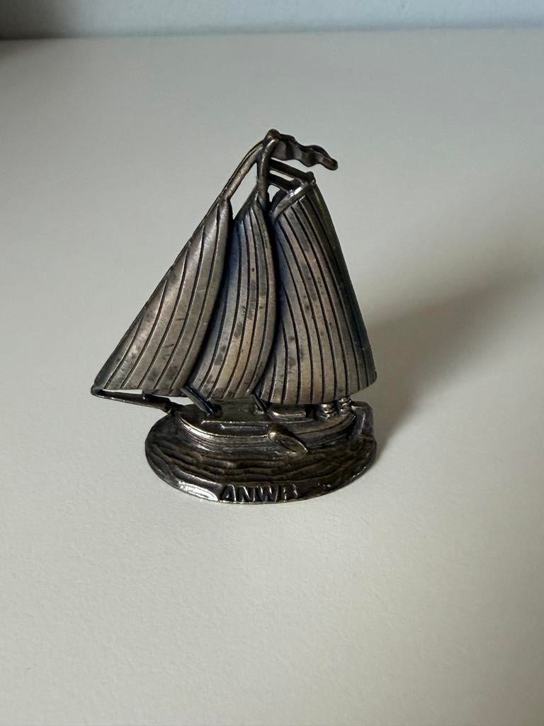 ANWB Miniatuur Zeilboot - Vintage Decoratie, Ophalen of Verzenden, Gebruikt