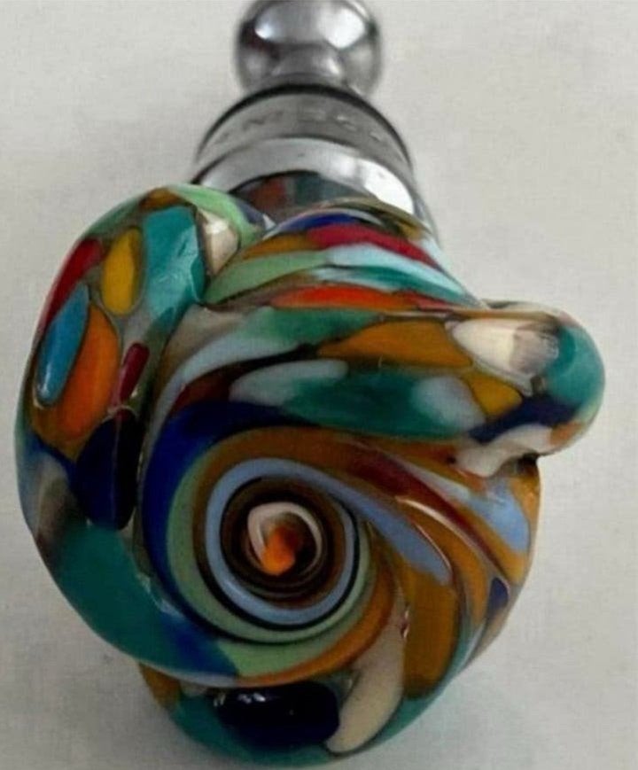 Antieke vintage Art glas flessenstop Made in Murano, Ophalen of Verzenden