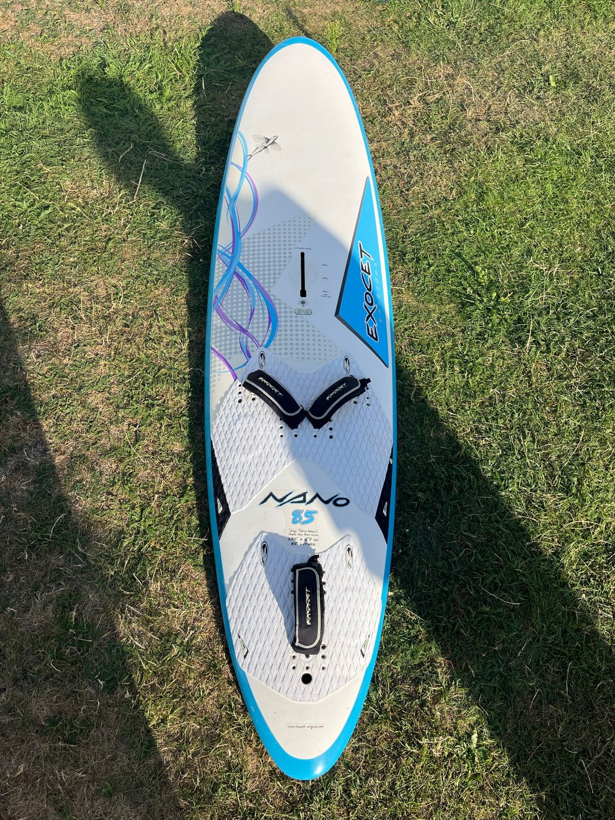 Exocet Nano 85 freeride windsurfplank, Gebruikt, Minder dan 250 cm, Met vin(nen), Plank