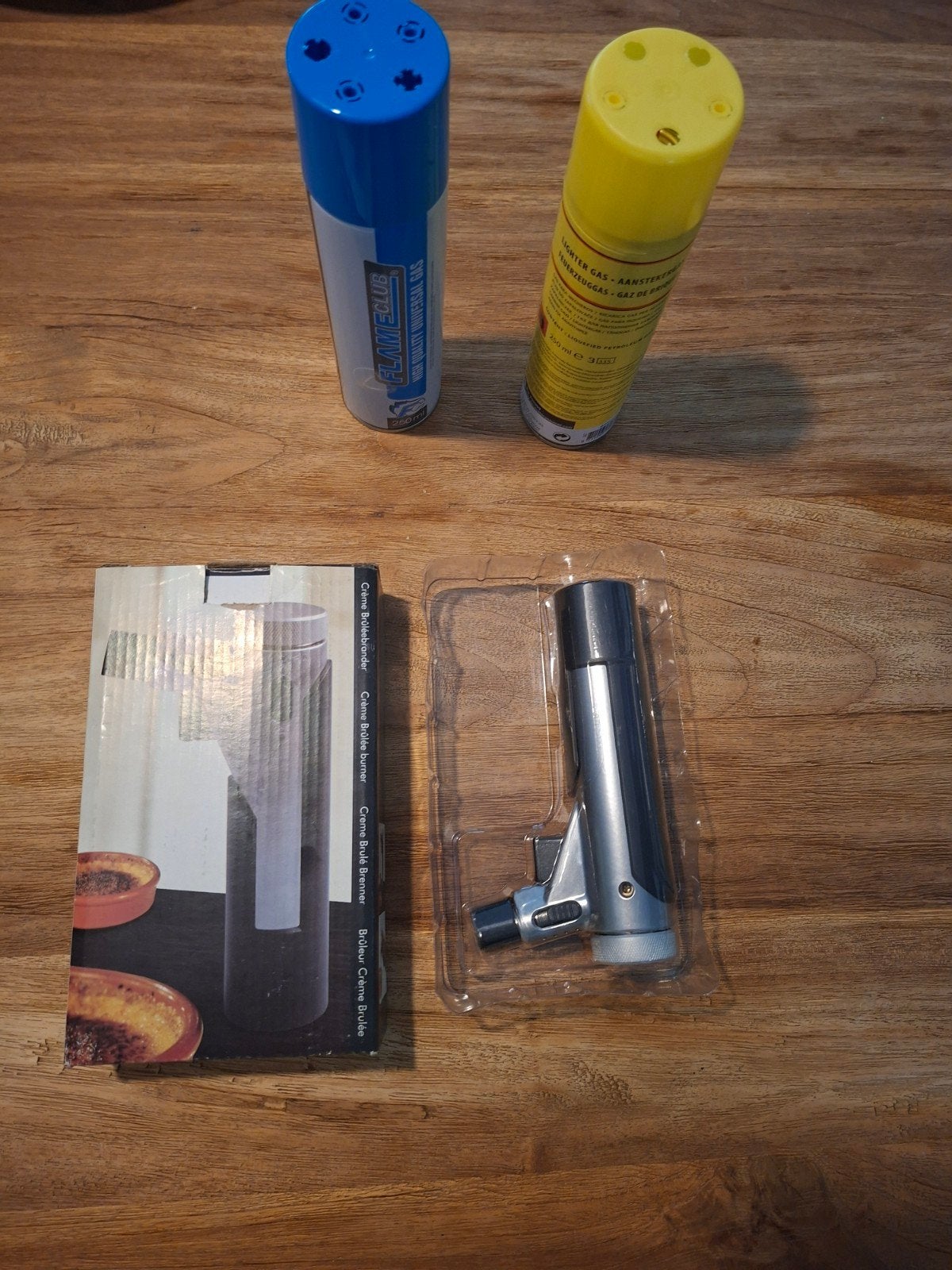 Crème brûlée brander met gasflessen, Ophalen, Nieuw