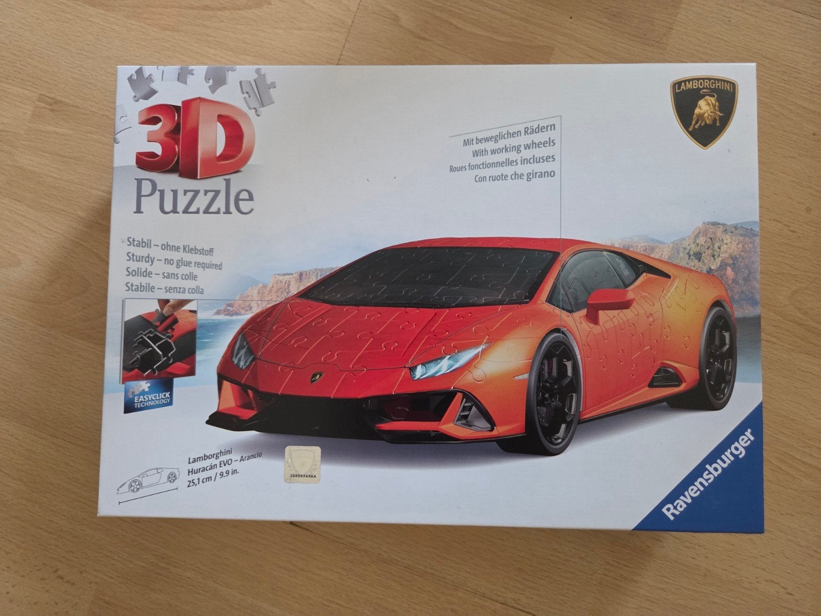 Ravensburger 3D Puzzel Lamborghini nieuw, Ophalen of Verzenden, Minder dan 500 stukjes, Nieuw, Rubik's of 3D-puzzel