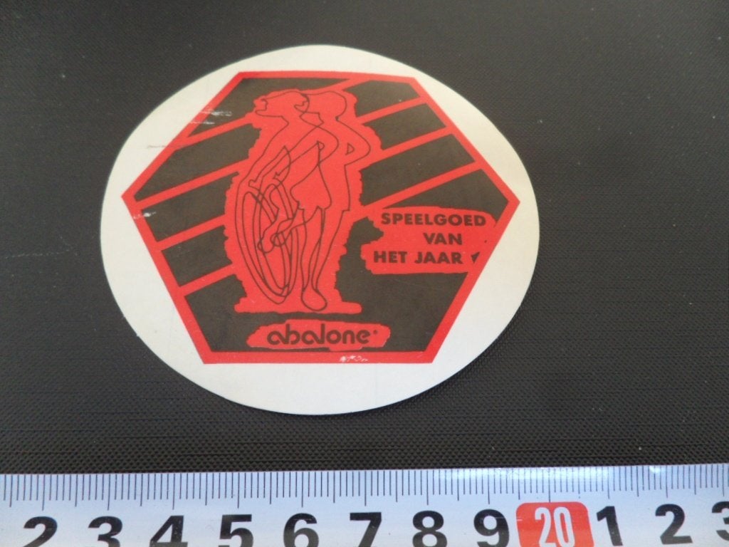 sticker ABALONE  Speelgoed van het jaar, Verzamelen, Stickers, Zo goed als nieuw, Ophalen