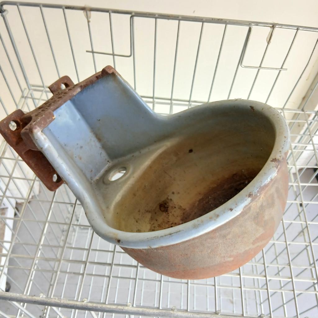 Antieke gietijzeren drinkbak voor vee (Kiwa Brouwers), Ophalen