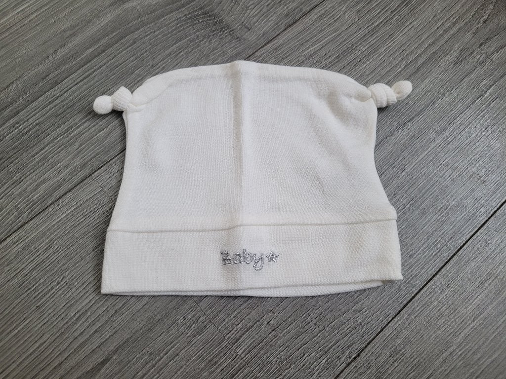 Wit baby mutsje ~ MM2703, Kinderen en Baby's, Ophalen of Verzenden, Zo goed als nieuw