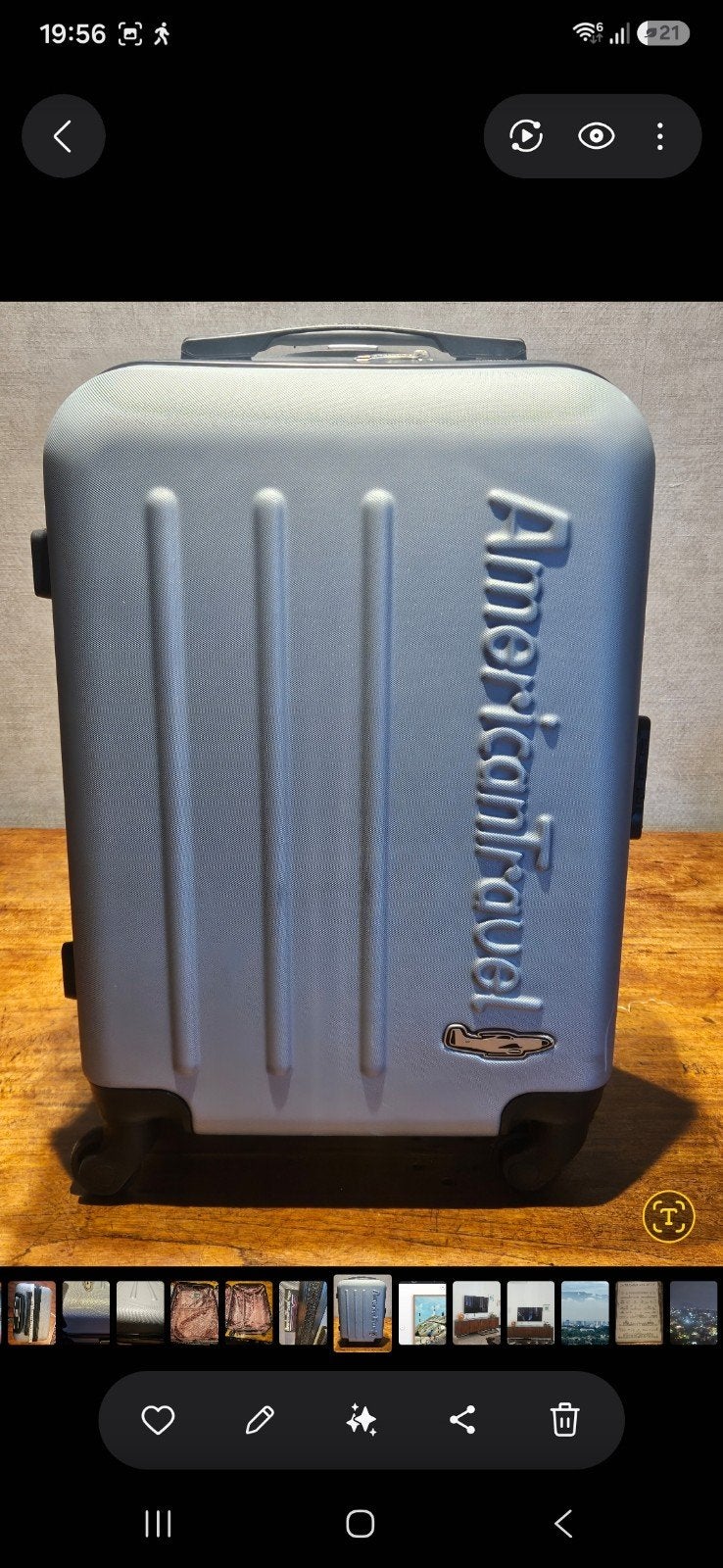 handbagage koffer american tourister, Ophalen, 50 tot 60 cm, Hard kunststof, Zo goed als nieuw