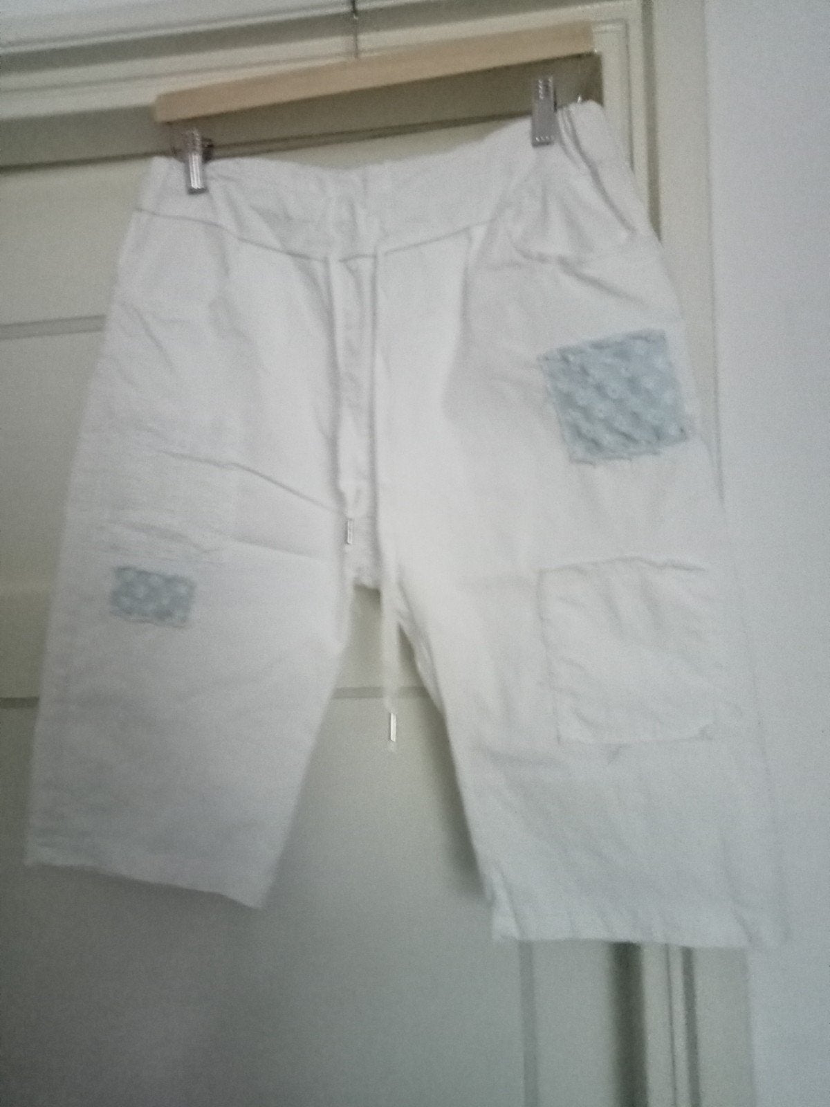Leuke makkelijke witte korte broek, Kort, Wit, Maat 42/44 (L), Nieuw
