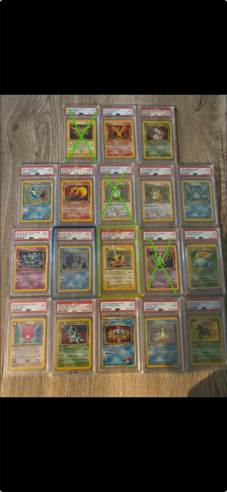 Grote Collectie PSA 9 Pokémon Kaarten - 1st Edition, Ophalen, Zo goed als nieuw, Meerdere kaarten, Foil