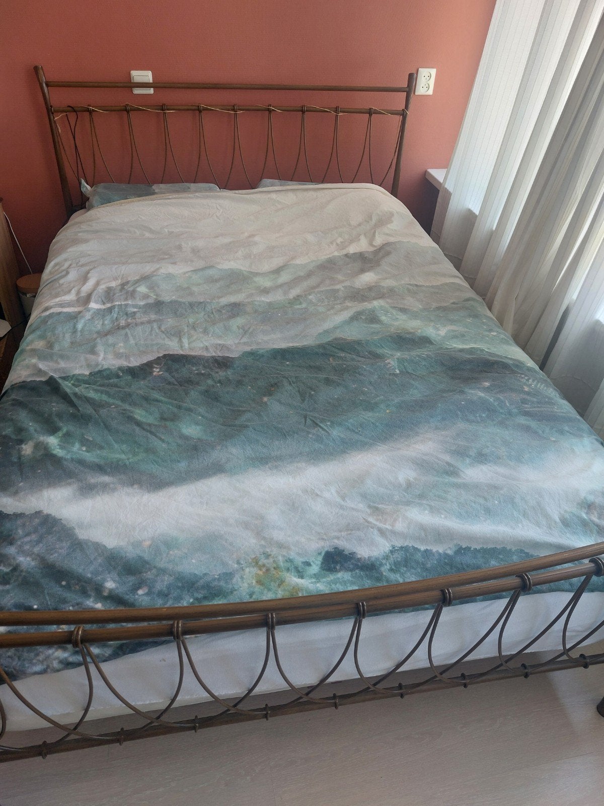 leuk metalen Bed 140x200, Ophalen, Zwart, Tweepersoons, 140 cm
