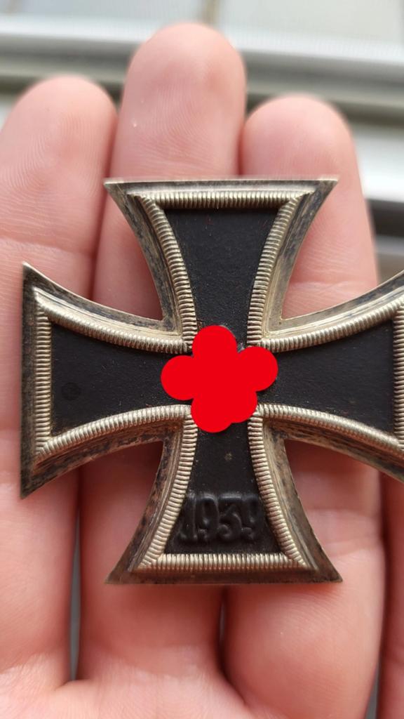 IJzeren kruis 1e klasse - Klein en Quenzer - doosje, Ophalen, Landmacht, Duitsland, Lintje, Medaille of Wings