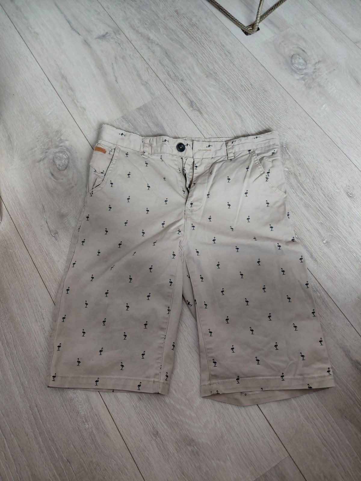 Zara Kids korte broek jongen capri flamingo print 140, Broek, Zara Kids, Nieuw, Ophalen of Verzenden