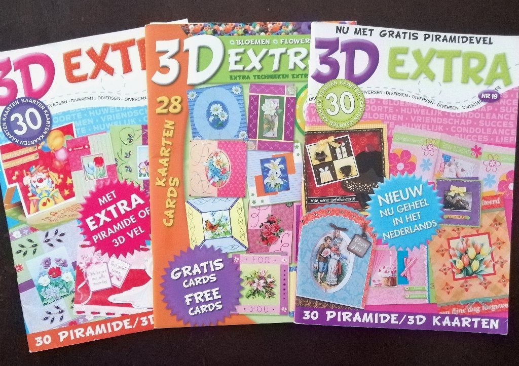 3D EXTRA boekjes, 3 stuks, Ophalen of Verzenden, Nieuw, Overige thema's, Knipvel