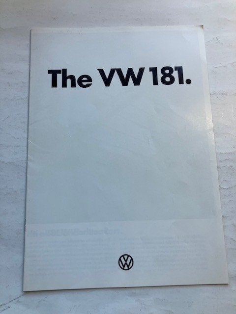 VW 181   Brochure     -     Engels     -     Januari 1974, Volkswagen, Ophalen of Verzenden, Zo goed als nieuw, Volkswagen