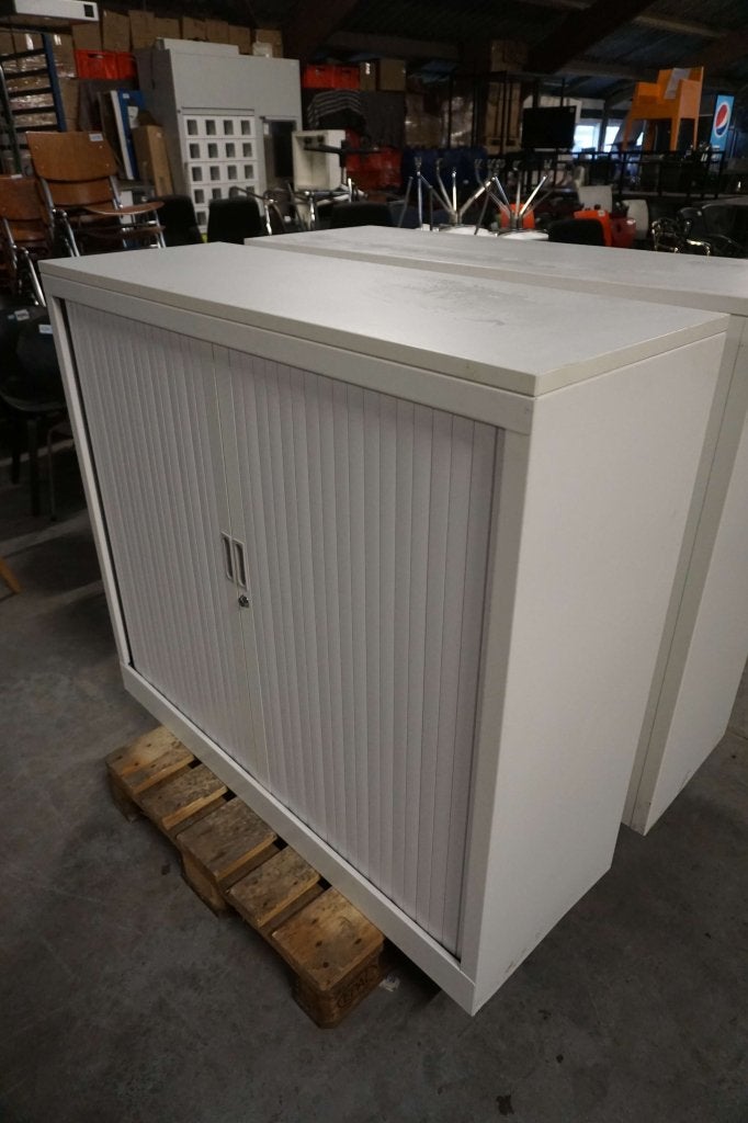 Witte archiefkast kantoorkast dossierkast roldeurkast, Gebruikt, 100 tot 150 cm, 100 tot 150 cm, Niet ingevuld