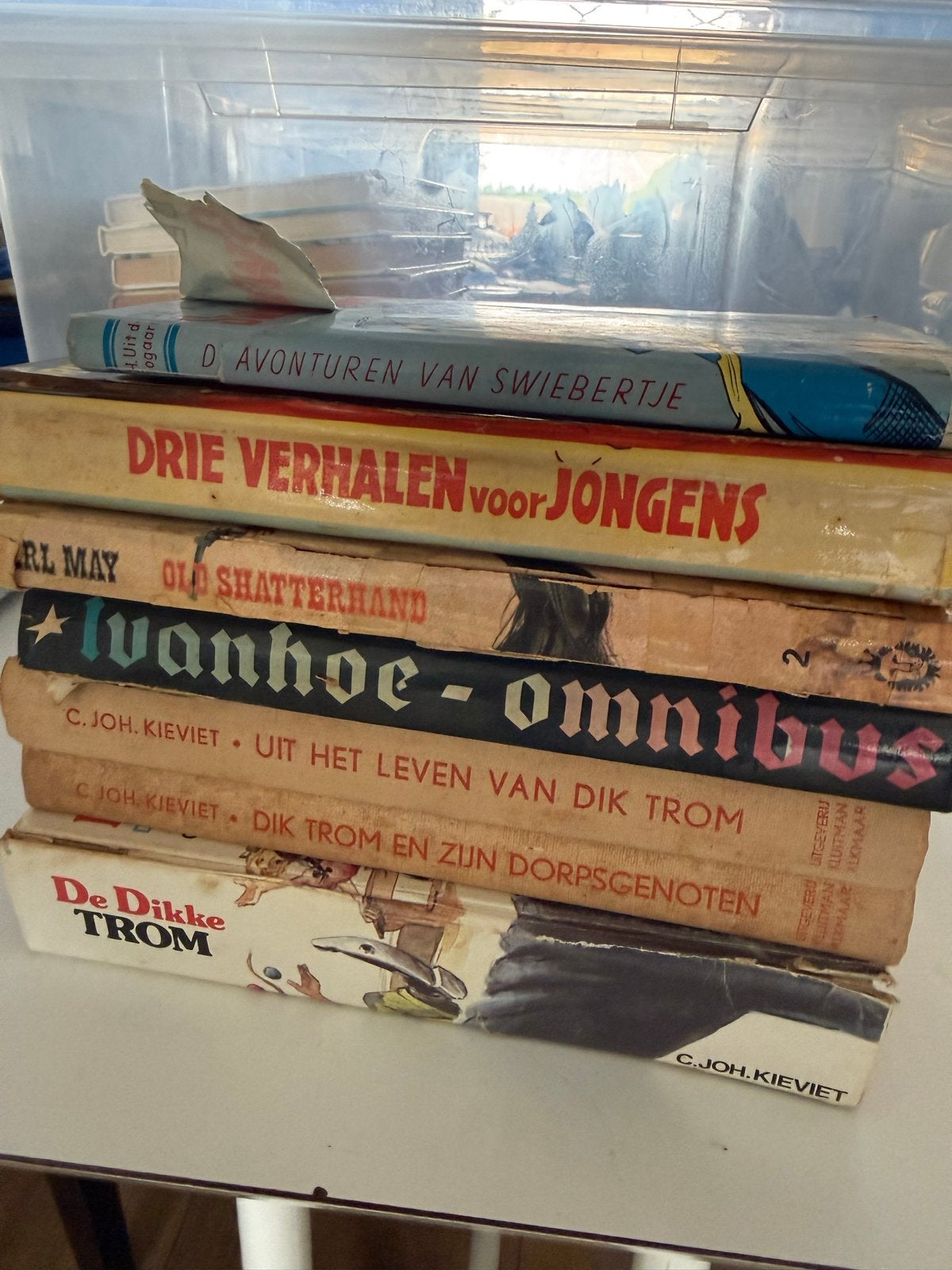 Vintage kinderboeken: Dik Trom, Ivanhoe, Swiebertje, Boeken, Ophalen of Verzenden, Gelezen, Fictie algemeen