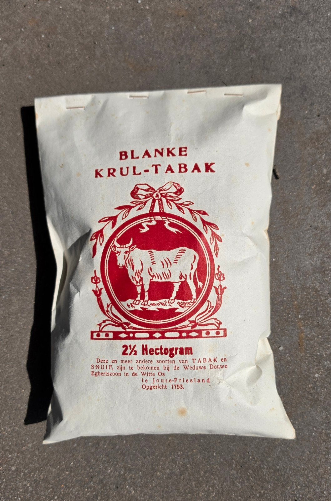 Douwe Egberts Joure Friesland  tabak blanke roode os, Ophalen of Verzenden, Gebruikt