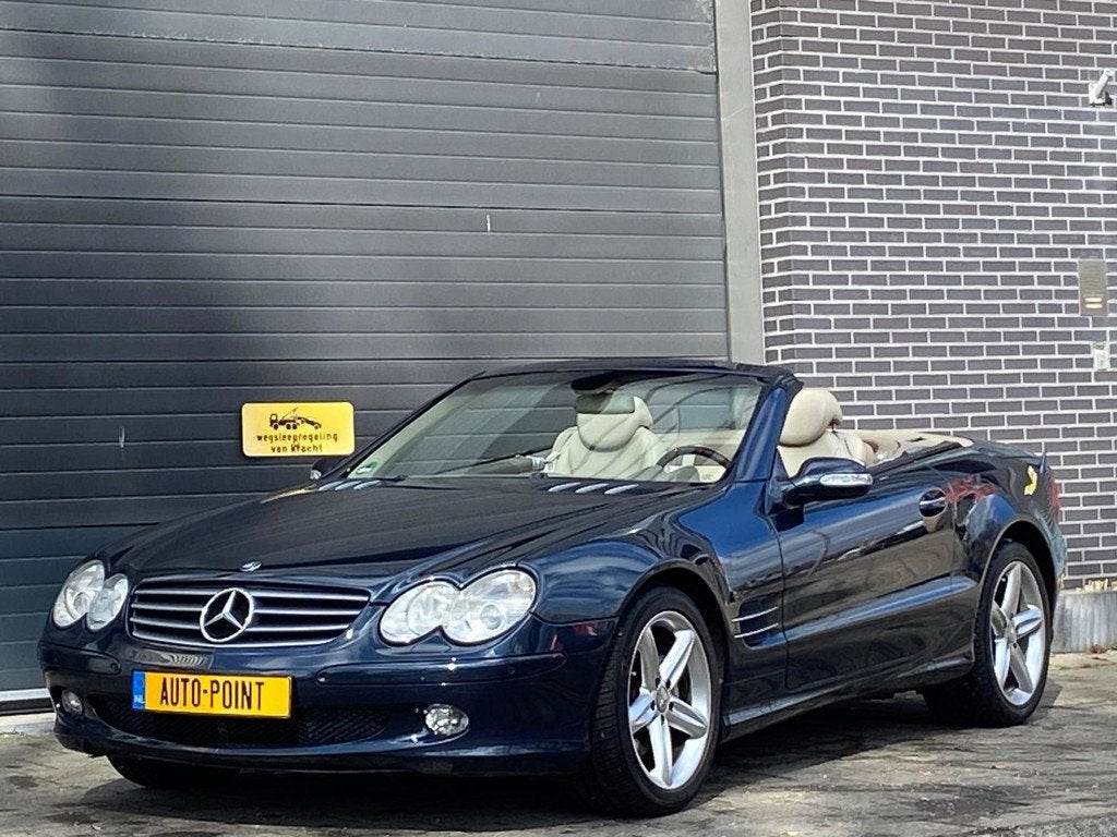 Mercedes-Benz SL-klasse 500 V8 306PK AUT/BOSE/LEDER/ZEER-MOO, Automaat, Achterwielaandrijving, Gebruikt, Blauw