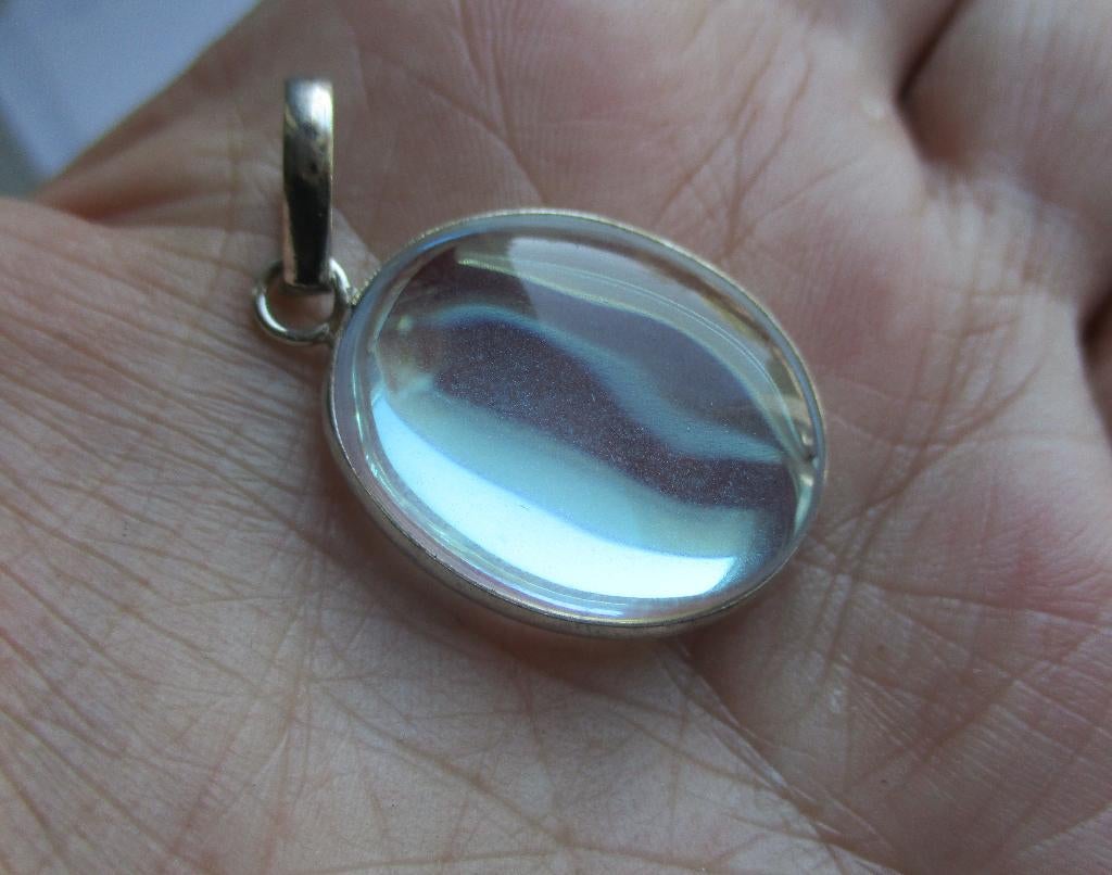 888/  mystic topaas hanger, Nieuw, Ophalen of Verzenden, Met edelsteen, Zilver