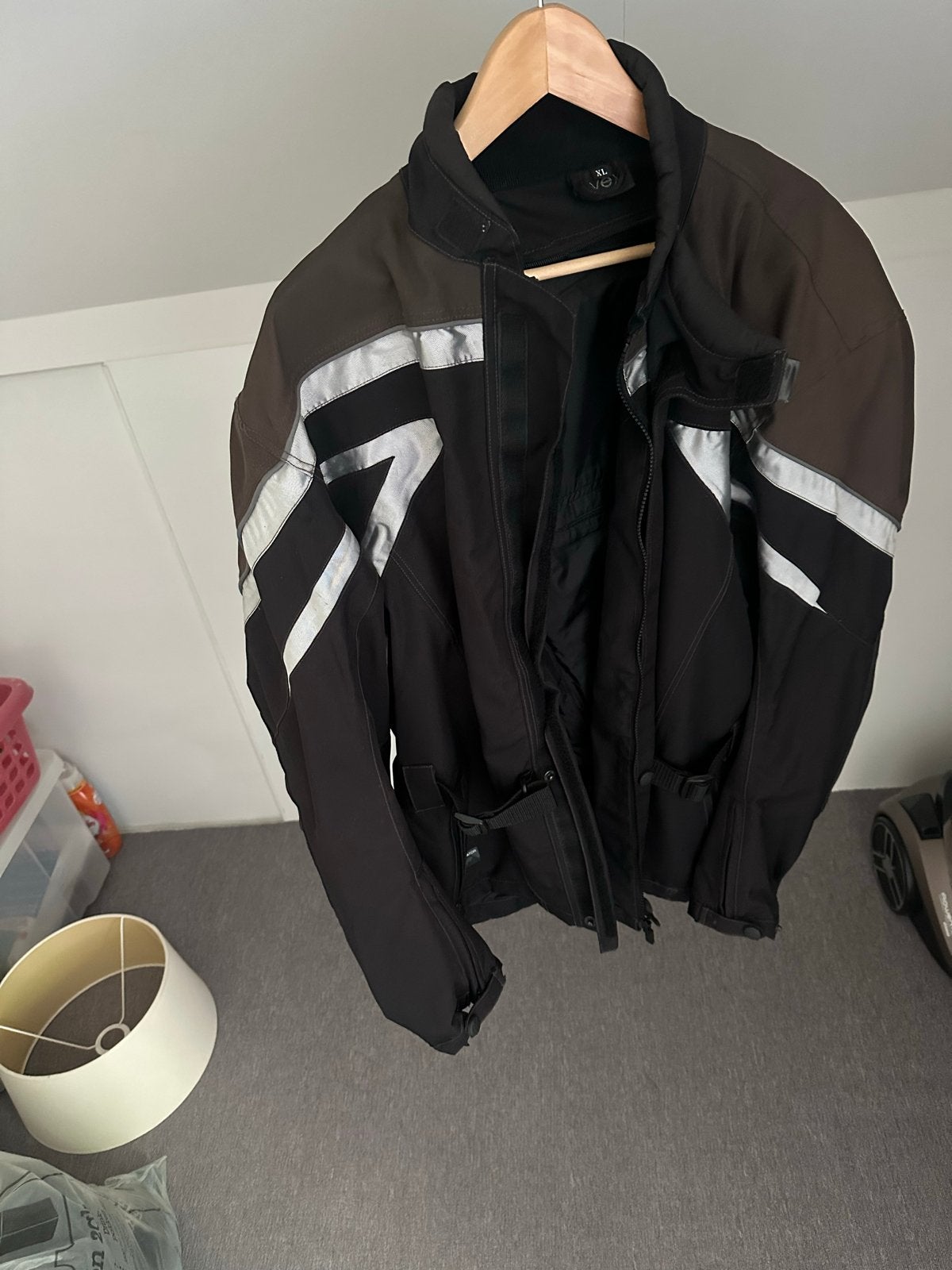 Uvex Magna Motorjas Zwart/Bruin XL met uitneembare voering, Ophalen of Verzenden, Tweedehands, Heren, Jas | textiel