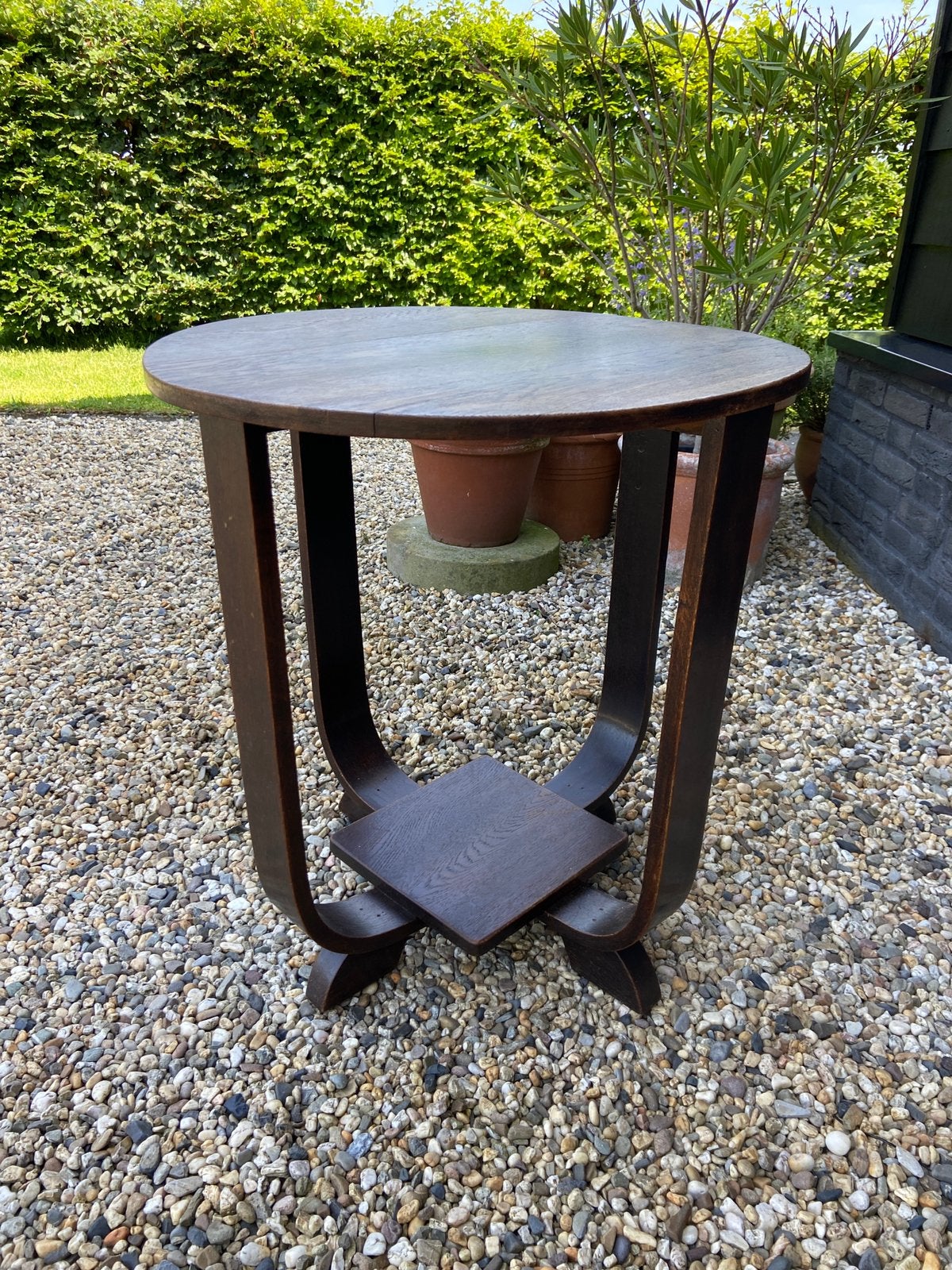 Art deco tafel eiken bijzettafel plantentafel jaren dertig, Ophalen
