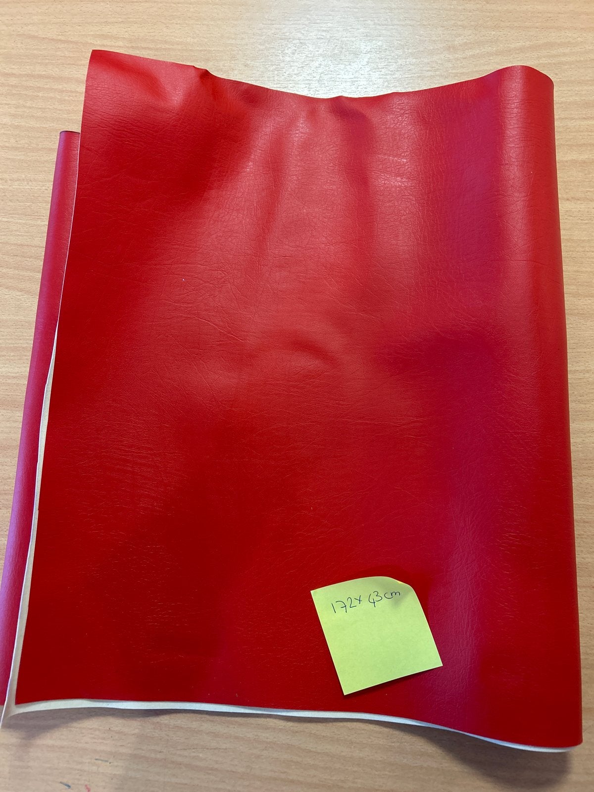 Stevig rood skai leer - 172x43 cm, Gebruikt, Leer of Kunstleer, Ophalen of Verzenden, 30 tot 120 cm