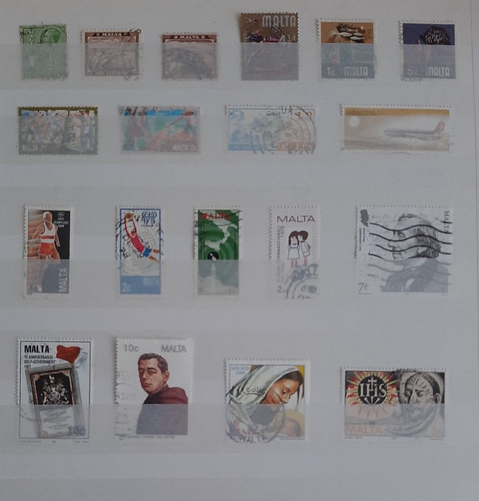 1 Kaart Oude Klassieke Postzegels Malta Nr. 1 Gestempeld, Ophalen, Malta, Gestempeld