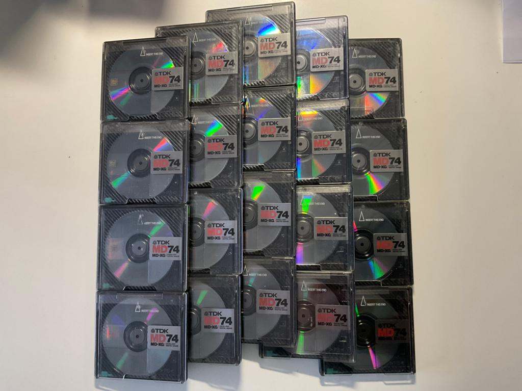 Minidisc’s.  TDK MD-XG 74.  20x als nieuw  74 minuten, Ophalen of Verzenden