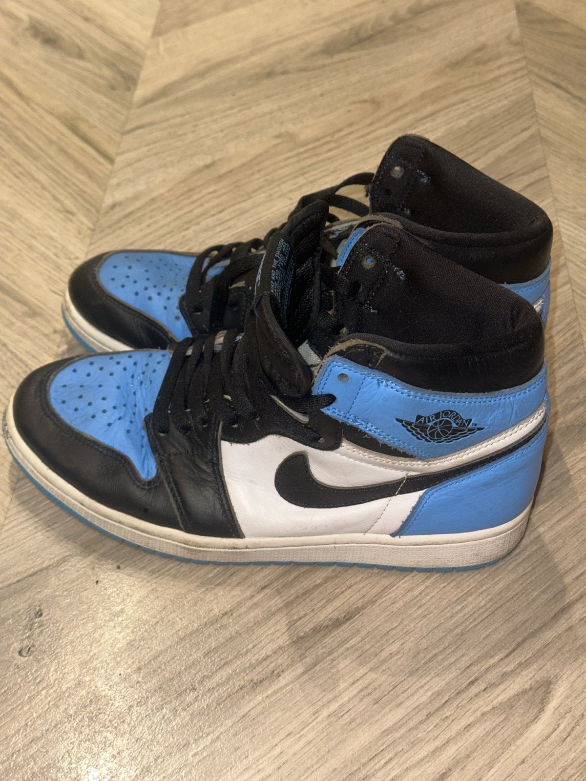 Nike Air Jordan 1 High UNC Blue - Gedragen ( MAAT 41), Kleding | Heren, Ophalen of Verzenden, Gedragen, Blauw, Sneakers of Gympen