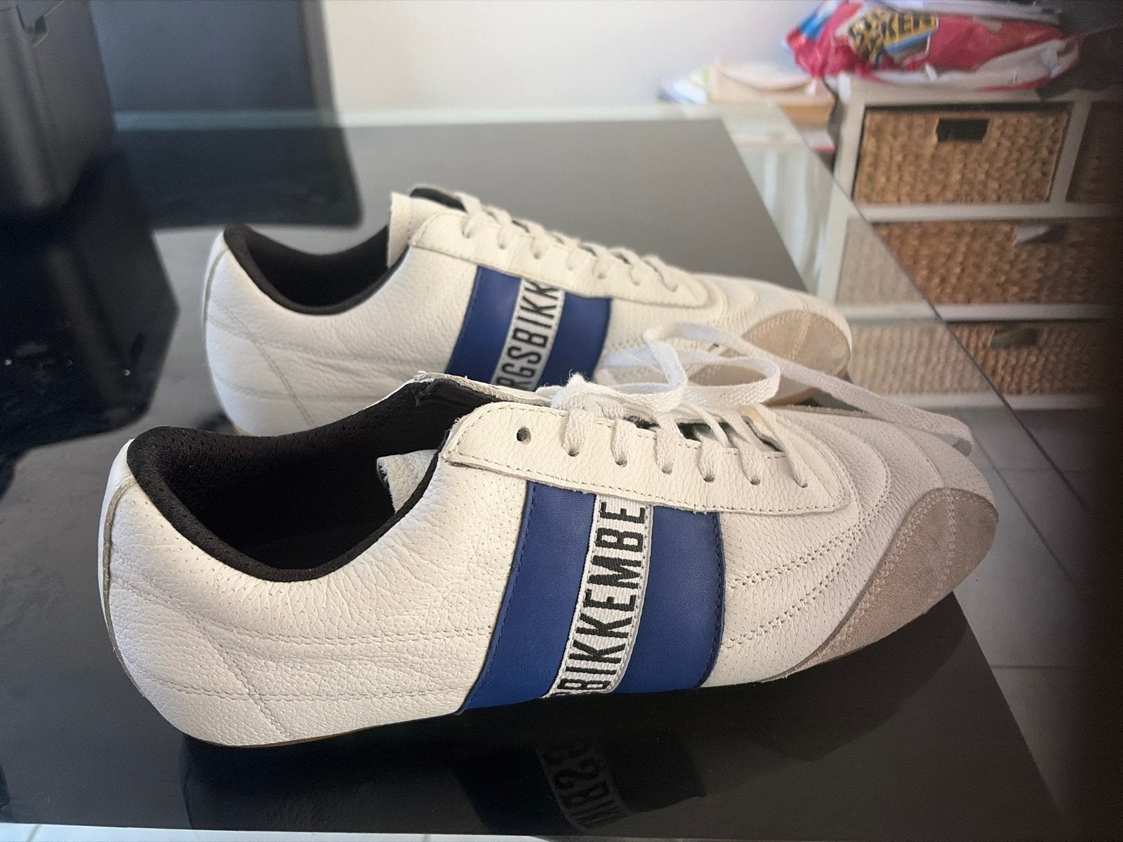 Bikkembergs sneakers wit met blauwe streep, Ophalen, Nieuw, Wit, Sneakers of Gympen