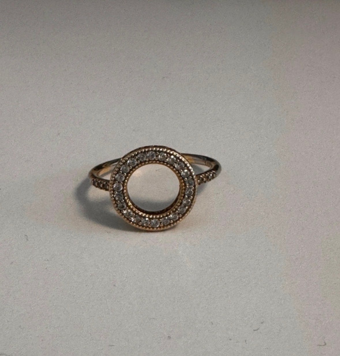 Pandora ring maat 54 met zirkonia, Met kristal, Gebruikt, Verzenden, 17 tot 18