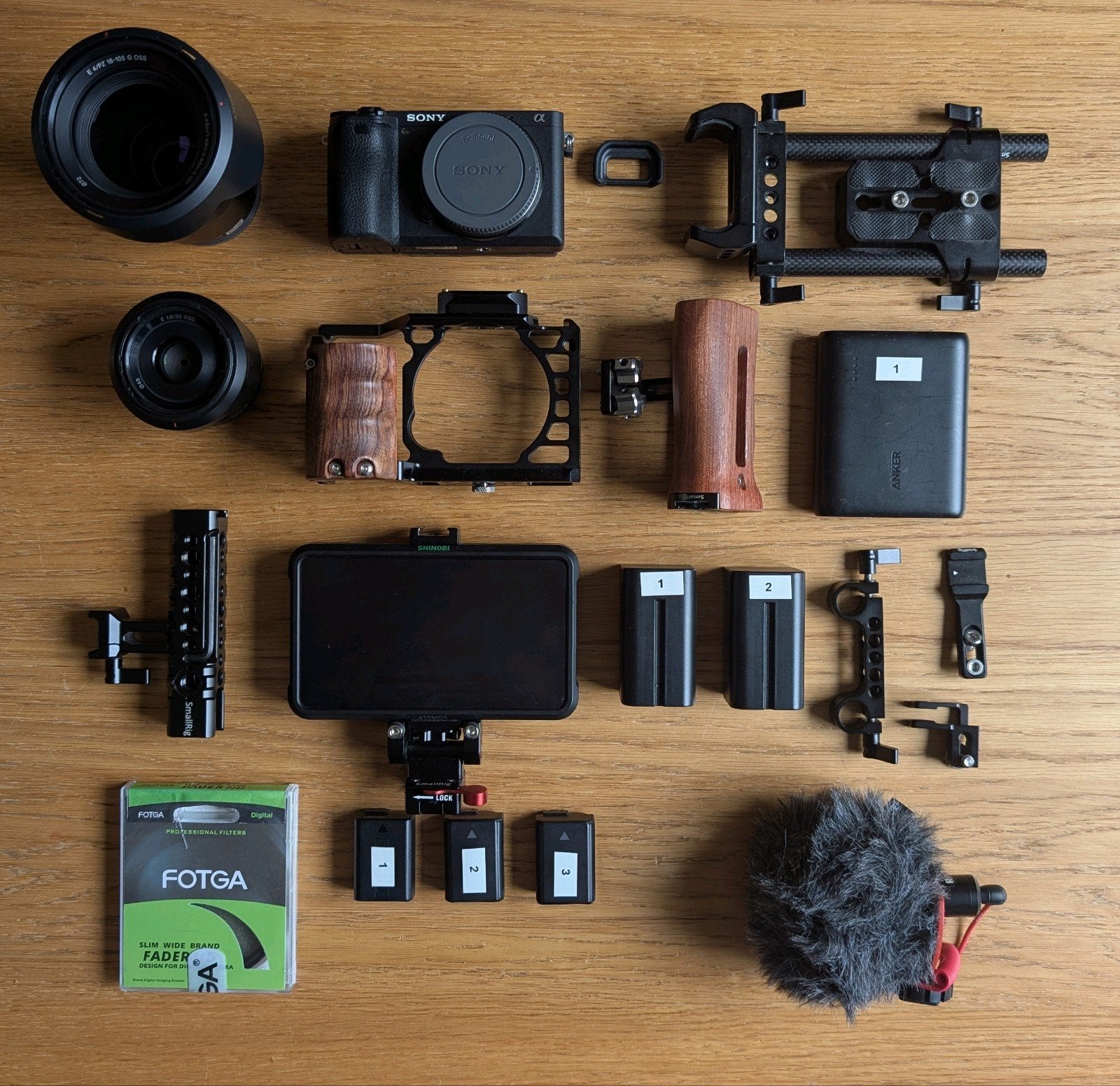 Complete Sony a6500 cinema rig (243 shutter count!), Screenprotector, Ingebouwde flitser, Ophalen of Verzenden, Zo goed als nieuw