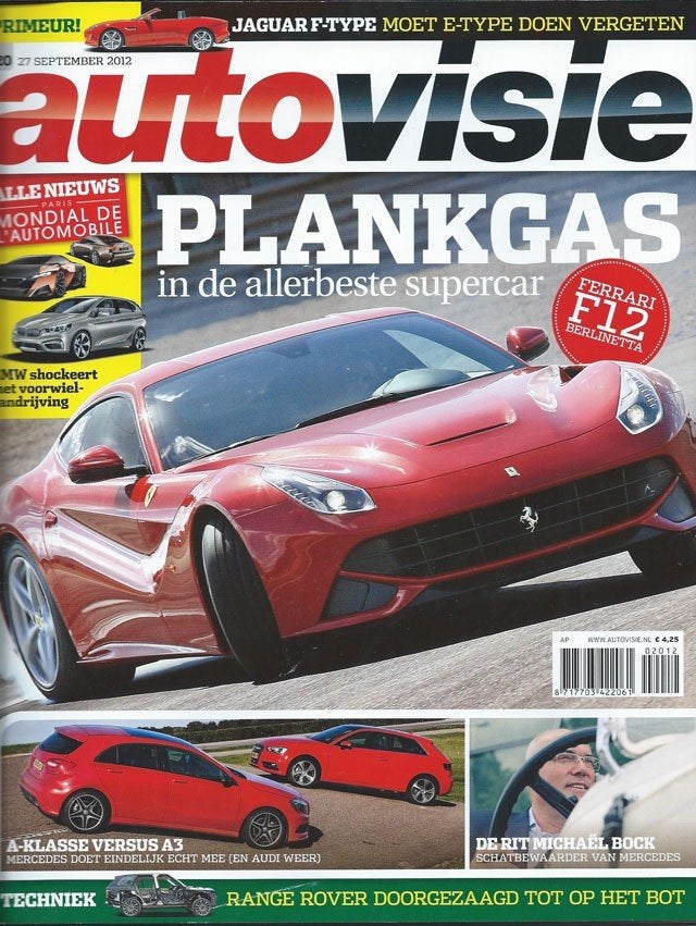 Autovisie 20 2012 : Audi A5 Cabrio - A3 1.8 TFSI - Ferrari, Ophalen of Verzenden, Gelezen, Algemeen