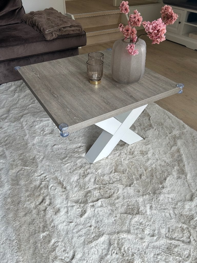 Salontafel 90x90, Ophalen, Gebruikt, 100 tot 150 cm, 50 tot 100 cm