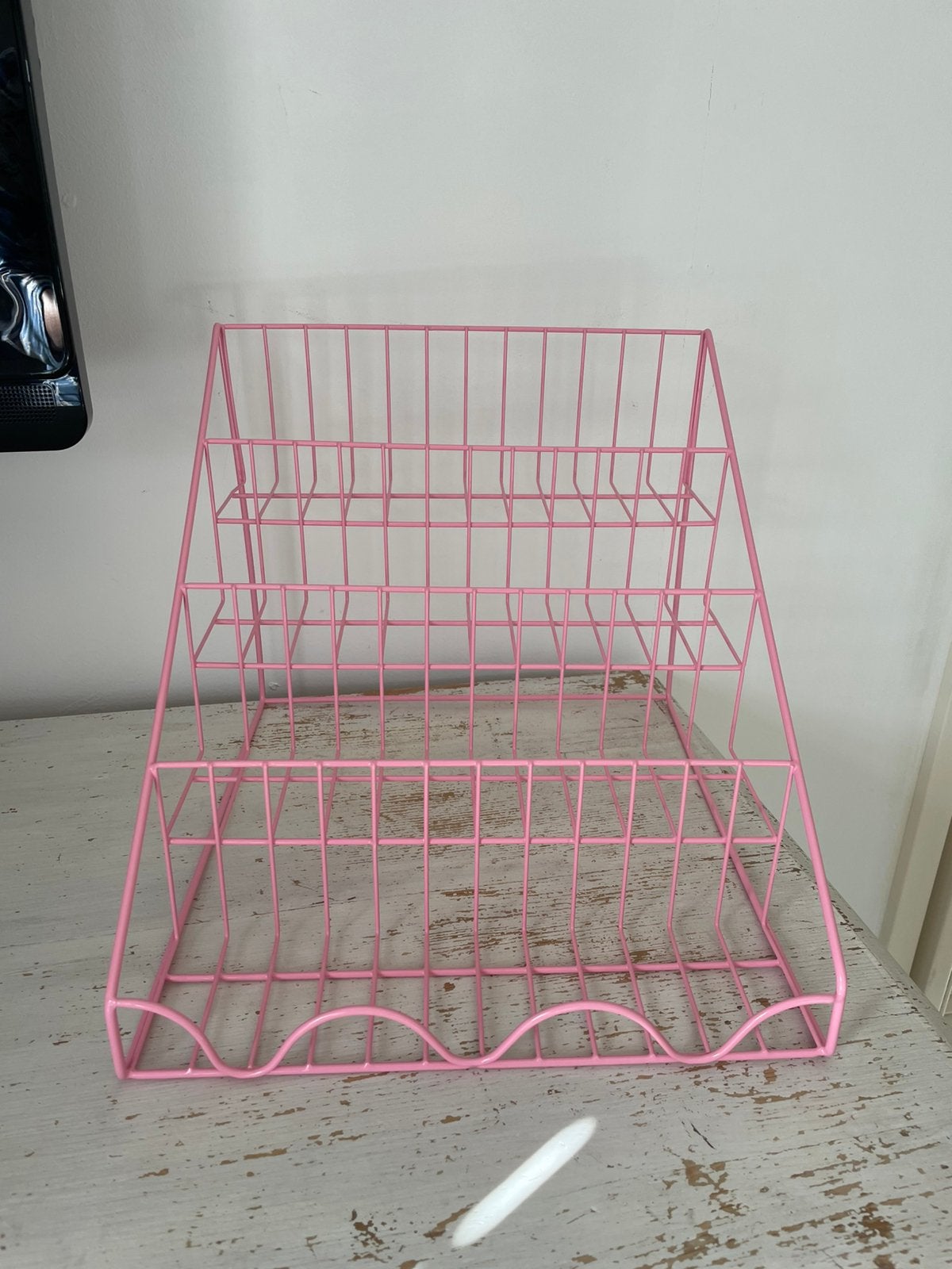 Licht roze bekers/ glazen rekje, Glas of Glazen, Overige merken, Ophalen of Verzenden, Overige stijlen